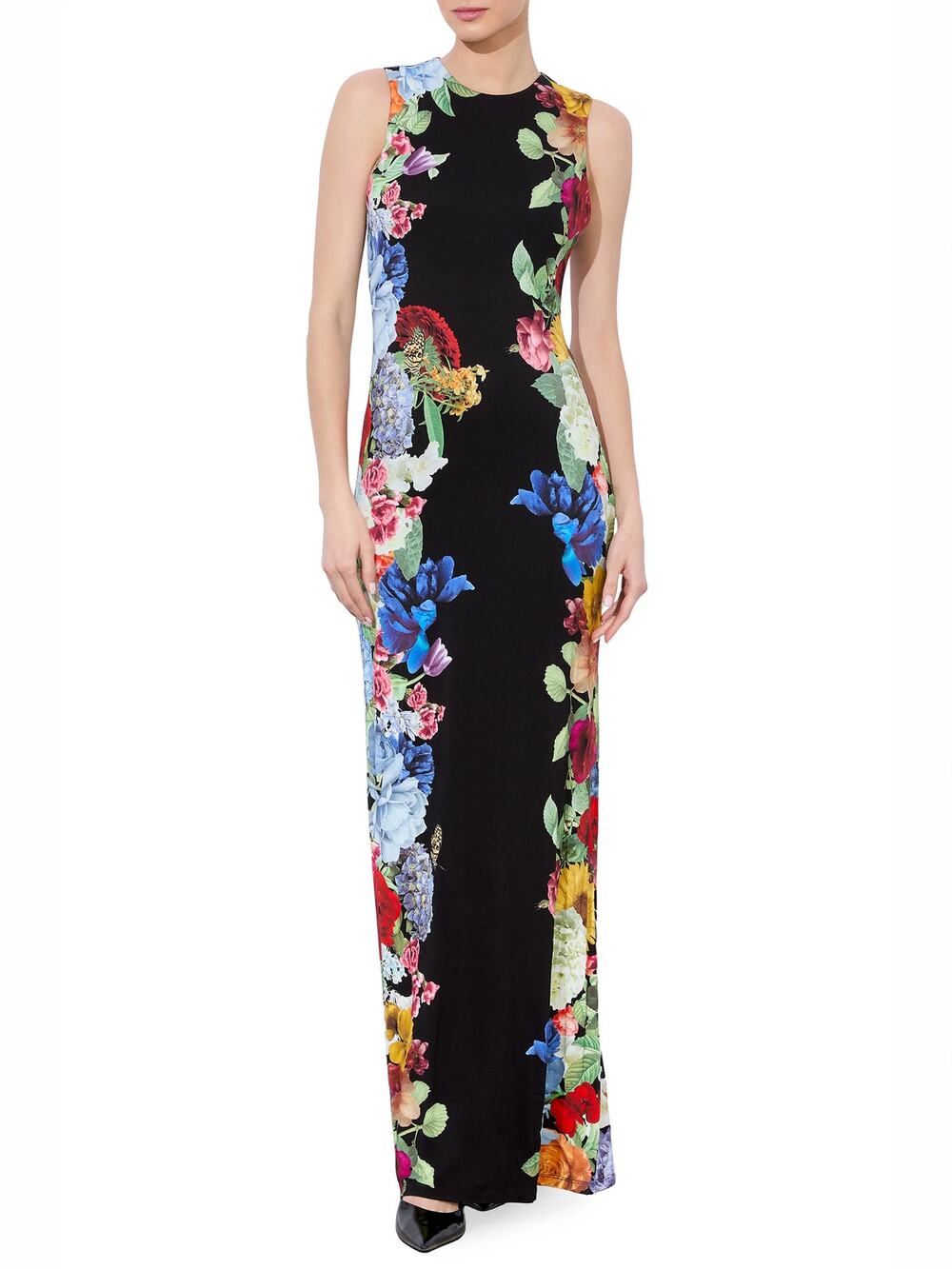 Alice + Olivia Delora Floral Open Back Maxi Dress Size 4 NWT $495